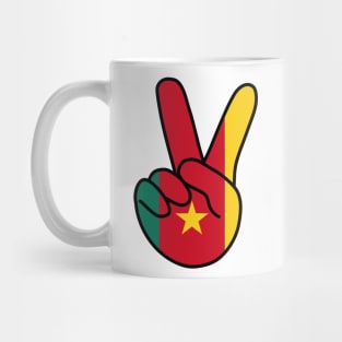 Cameroon Flag V Sign Mug